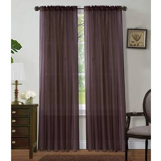 SAPPHIRE HJEM Vindue Sheer Curtain - 2 Paneler Vindue Gardiner Wrod Pocket Voile Sheer Curtains 95 tommer L?ngde 2 Paneler til sovev?relse Living