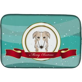 """" Caroline's Treasures Borzoi Merry Christmas Dish Drying Mat 14 """" """" X 21 """" """" """"