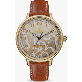 Vivienne Westwood Cavendish Quartz Gold Dial Leather Strap Ladies Watch VV299GDBR