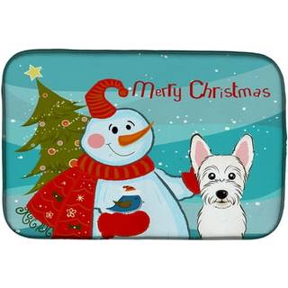 """" Caroline's Treasures BB1846DDM Dish Drying Mat 14 X 21 Snowman """"