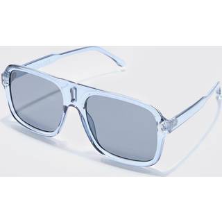 Mens Navy Plastic Retro Sunglasses