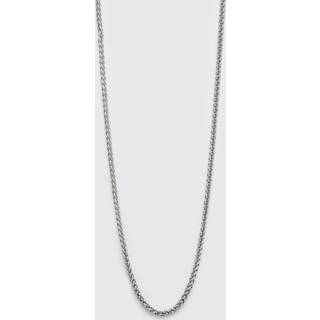 Mens Silver Rope Chain Necklace