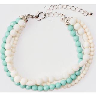 Mens Beaded Chain Multi Layer Bracelet