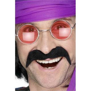 70er Jahre Oberlippenbart Schwarz