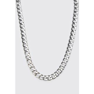 Mens Silver Chunky Cuban Chain Necklace