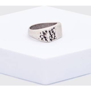 Mens Silver Detailed Ring