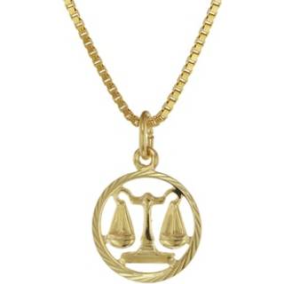 trendor 75990-10 Kinder Sternzeichen Waage 333 Gold + goldplattierte Kette
