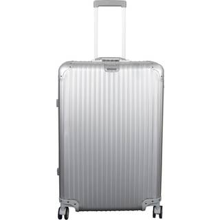 Aluminiums kuffert - Sølv farvet - LARGE - Luksuriøs rejsekuffert med TSA lås