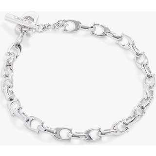 Coach Silver C Link Chain Flex Bracelet - Silver - 18cm