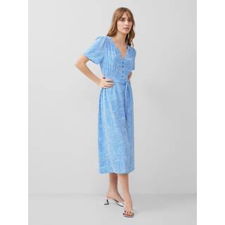 French Connection French Connection Blue 100% Cotton Bernice Elitan Button Through Dress