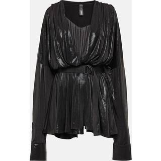 Norma Kamali Gathered lamÃ© minidress - black - S