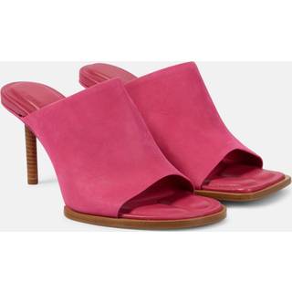 Jacquemus Les Mules Rond CarrÃ© asymmetrical suede mules - pink - EU 36