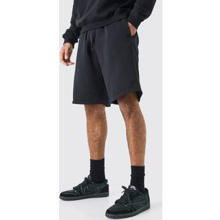 Mens Black Oversized Fit Jersey Short