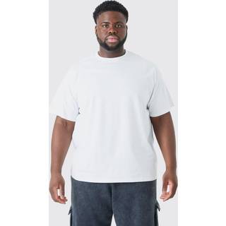 Mens White Plus Basic Crew Neck T-shirt