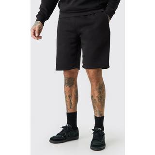Mens Black Tall Loose Fit Jersey Shorts