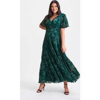 Scarlett & Jo Isabelle Velvet Flock Angel Sleeve Maxi Dress52