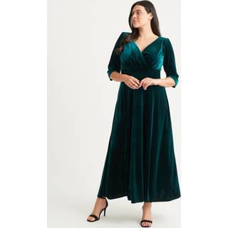 Scarlett & Jo Scarlett & Jo Forest Green Verity Velvet Maxi Gown
