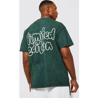 Mens Green Oversized Limited Edition Acid Wash T-shirt