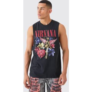 Mens Black Regular Fit Nirvana License vest