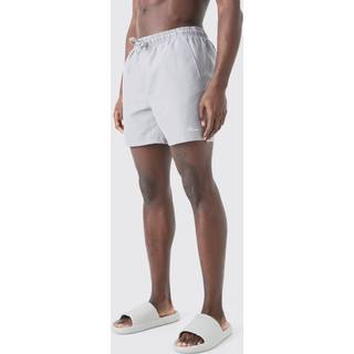 Mens Grey Man Signature Mid Length Swim Short