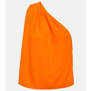 The Sei One-shoulder crÃªpe top - orange - XXS
