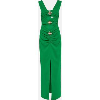 Self-Portrait Embellished cutout crÃªpe gown - green - L