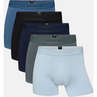 5-pak JBS bambus boxershorts i gaveæske, blå, grå & sort str. 2XL