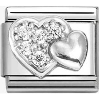 Nomination Raised Hearts Charm - Silver