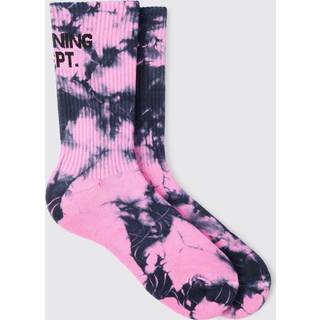 Mens Pink Active Training Dept Tie Dye Socks