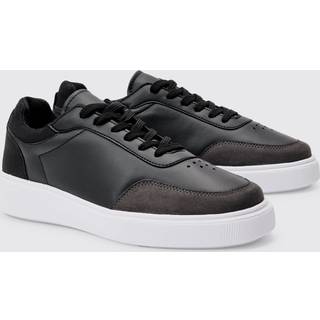 Mens Chunky Sole Trainer With Contrast Upper In Black