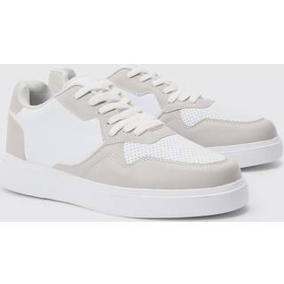 Mens Chunky Mesh Panel Trainers In Light Grey