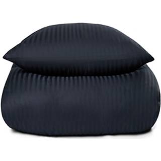 Sengetøj i 100% Bomuldssatin - 140x200 cm - Blåt ensfarvet sengesæt - Borg Living sengelinned