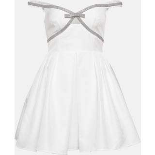 Self-Portrait Embellished crÃªpe minidress - white - L