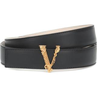 Versace Virtus leather belt - black - 75CM
