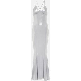 Norma Kamali Metallic jersey lamÃ© gown - silver - XL