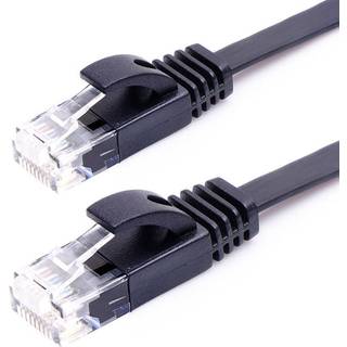 NÖRDIC Cat6 U / UTP Flat netværkskabel 30cm 250mhz båndbredde og 10 GBPS Transmissionshastighed Hvid