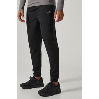 Mens Black Man Active Gym Tapered Jogger