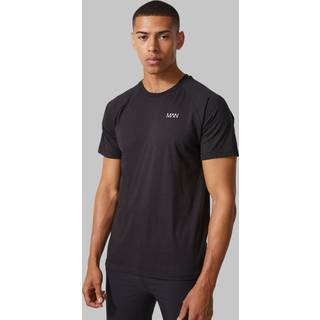 Mens Black Man Active Gym Basic Regular Fit T-shirt