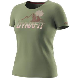 Dynafit Women's Transalper Graphic S/S Tee Funktionsshirt Damer størrelse XS farve olivengrøn