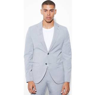 Mens Grey Slim Single Breasted Suit Jacket