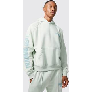 Mens Sage Active Training Dept Oversized Boxy Hoodie