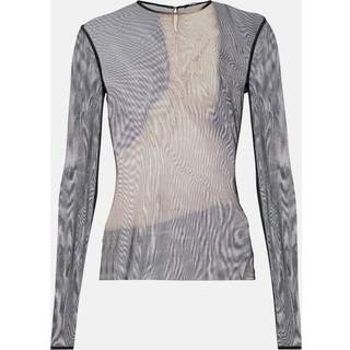 Balmain Trompe-l&#39;Åil printed tulle top - multicoloured - M