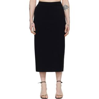 The Frankie Shop Solange knitted pencil skirt - black - L
