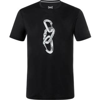 super.natural Carabineri Tee Merino-shirt Herrer størrelse 56 - XXL farve sort