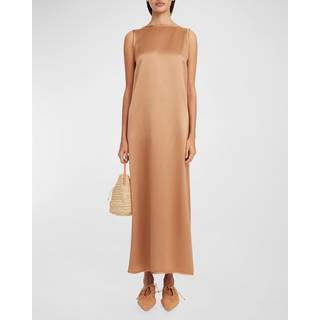 Audette maxikjole - Tobacco Brown - 38