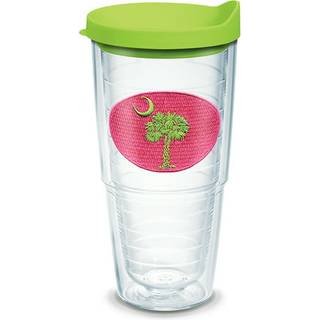 Tervis South Carolina Flagrosa og gr?n isoleret tumbler med Emblem og Lime L?g 24oz klar