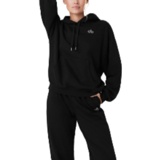 Alo Yoga Accolade cotton-blend French Terry hoodie - black - L