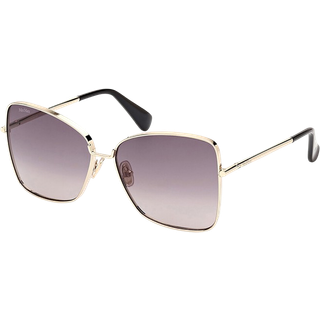 Max Mara Kvinde MM0097 MENTON1 32B Solbriller Metal Guld Røg Sommerfugl Normal
