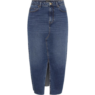 Pieces - Pcjessie Denim Midi Skirt - 4359605 Medium Blue Denim