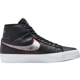 Nike Zoom Blazer Mid Pro Gt Skatesko - 7.5 - black/mtlc sil/un red/wht